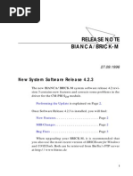 Release Note Bianca/Brick-M: New System Software Release 4.2.3