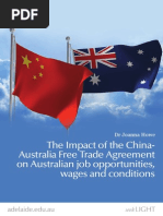 Download The impact of the China-Australia Fair Trade Agreement by University of Adelaide SN283790291 doc pdf