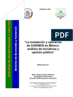 Analisis de Iniciativas y Opinion Publica CASINOS