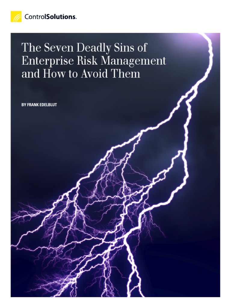 Seven Deadly Sins of Erm | PDF | Enterprise Risk Management | Risk