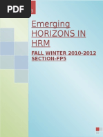 Emerging Horizons in HRM Final