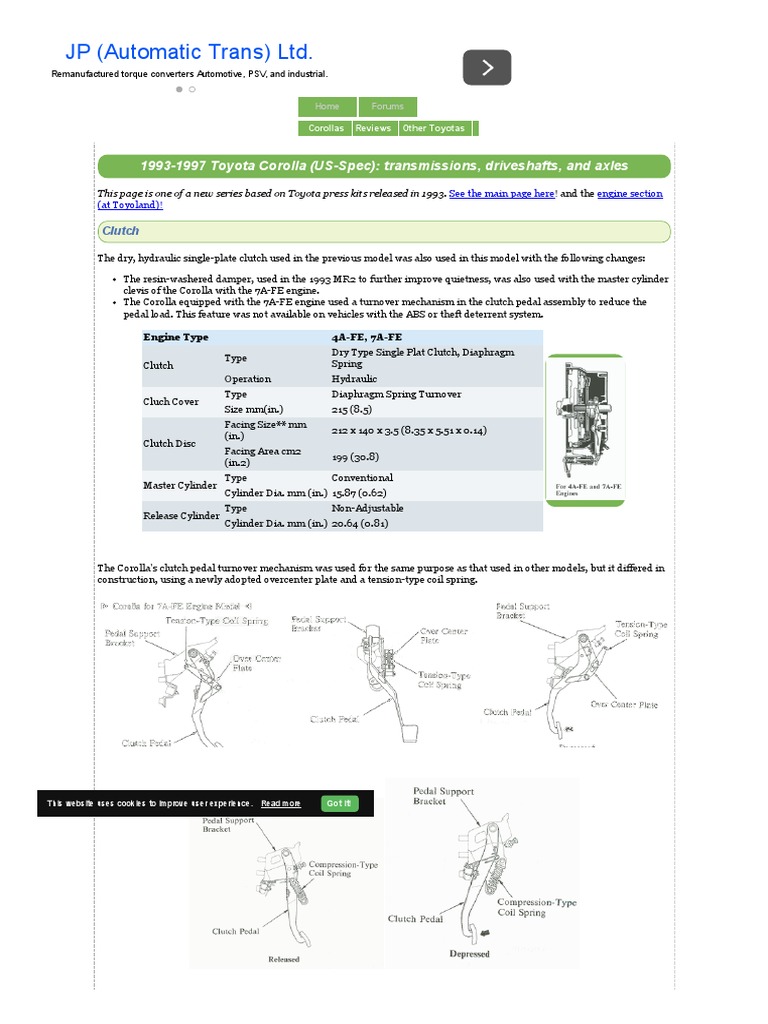 19931997 Toyota Corolla Transmissions and Axles.a240 PDF Download