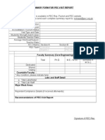 Summary Form For Pec Visit Report