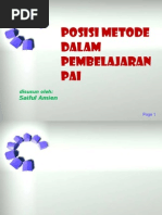 Download 1 Posisi Metode Dalam Pembelajaran Pai by MattHelosh SN283807069 doc pdf