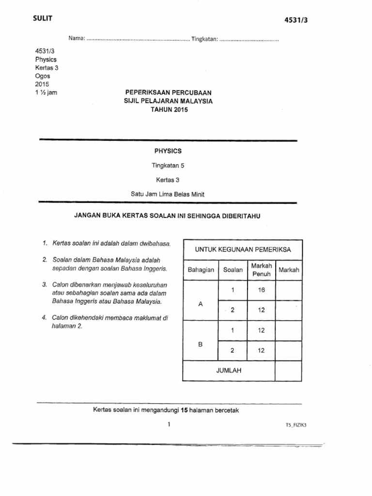 Trial Soalan p3 Fizik 2015 Pahang