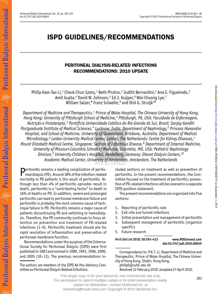 ISPD Guideline 2010 PDF Antibiotics Infection