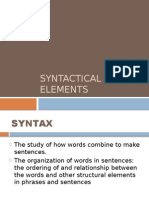 Syntactical Elements