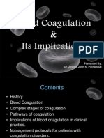 Blood Coagulation & Its Implications
