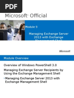 Microsoft Official Course: Managing Exchange Server 2013 With Exchange Management Shell