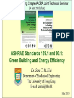 ASHRAE Standards 189.1 and 90.1: Green Building and Energy Efficiency