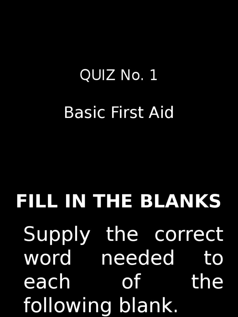 Basic First Aid Quiz PDF First Aid Musculoskeletal System