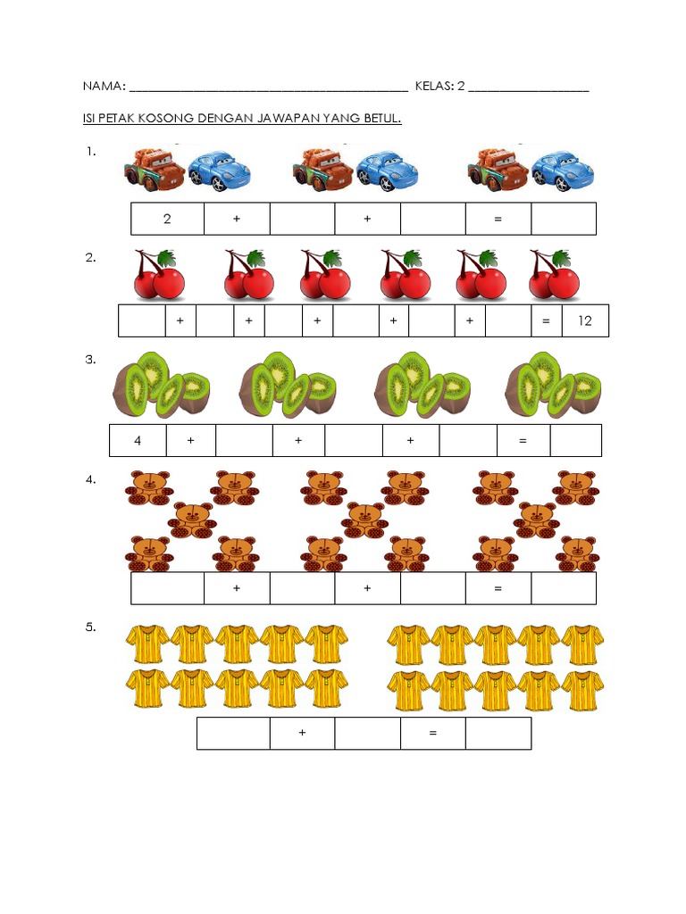 Lembaran Kerja Darab Bahagi Tahun 2 | PDF