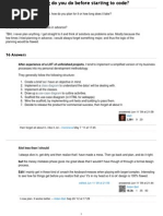 How Much Planning Do You Do Before Starting to Code