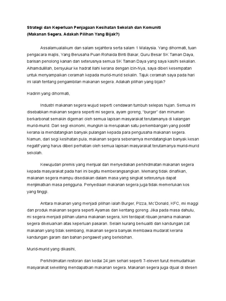 Contoh Soal Pendidikan Contoh Ceramah Tentang Bersyukur