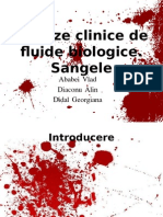 Analize Clinice de Fluide Biologice