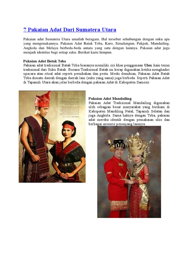 7 Pakaian Adat Dari Sumatera Utara.docx