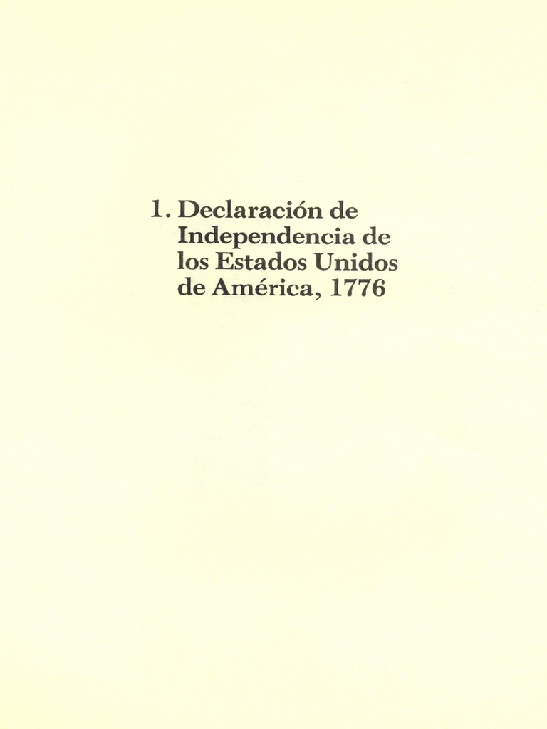 Declaracion de Independencia de Los Estados Unidos de America | PDF