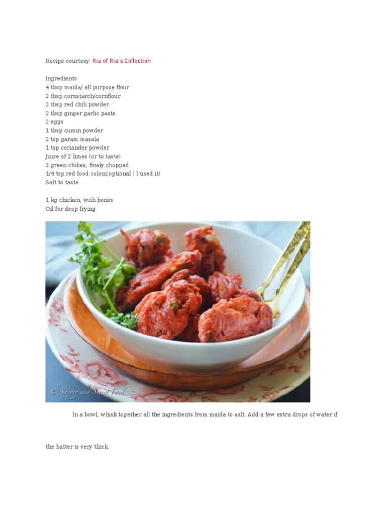 Ria of Ria's Collection | PDF | Cooking, Food & Wine
