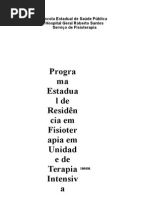 Projeto Programa de Residencia Em Fisioterapia UTI 2016