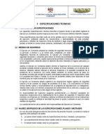 Especificaciones Técnicas para Una Obra de Riego - Chaipará