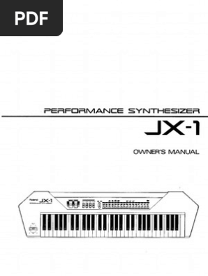 Roland Jx 1 Owners Manual