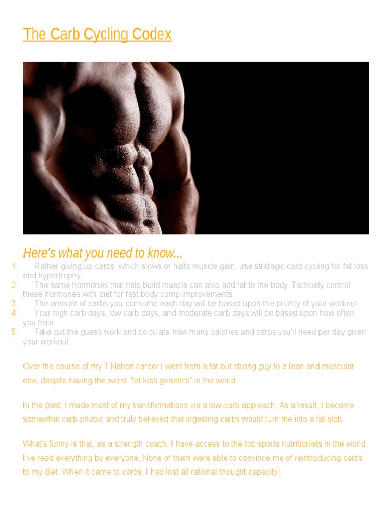 The Carb Cycling Codex Insulin Dieting