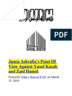 Jamia Ashrafia’s Point Of View Against Yusuf Kazab and Zaid Hamid
