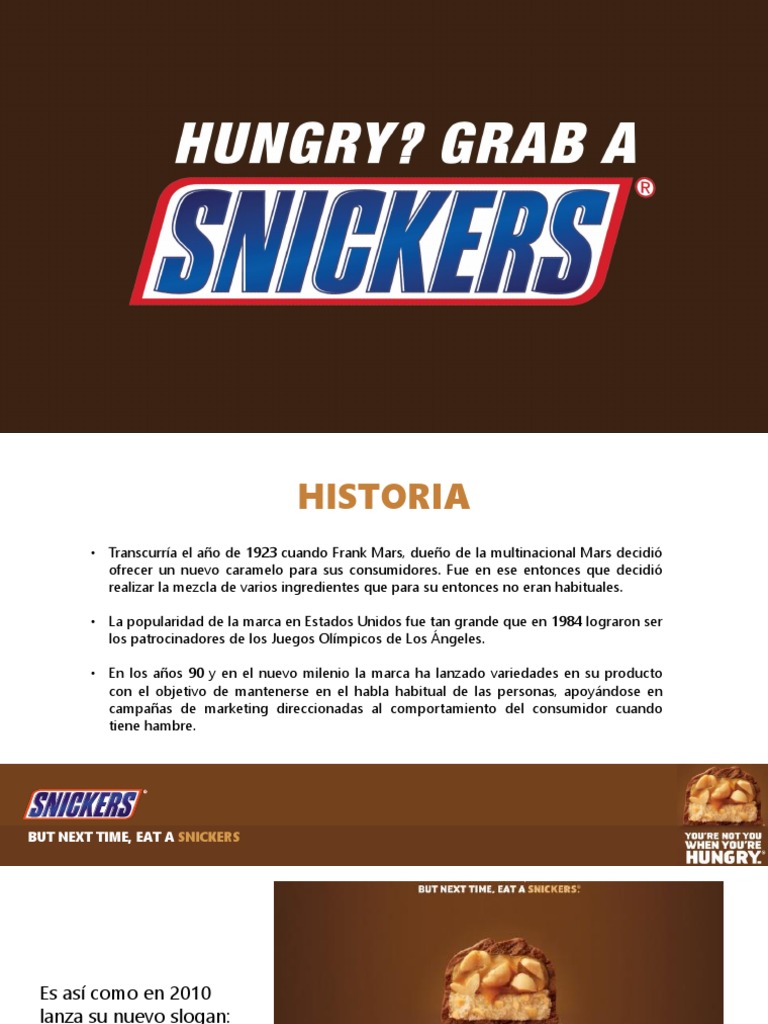 Presentación Snickers | PDF | Chocolate | Marca