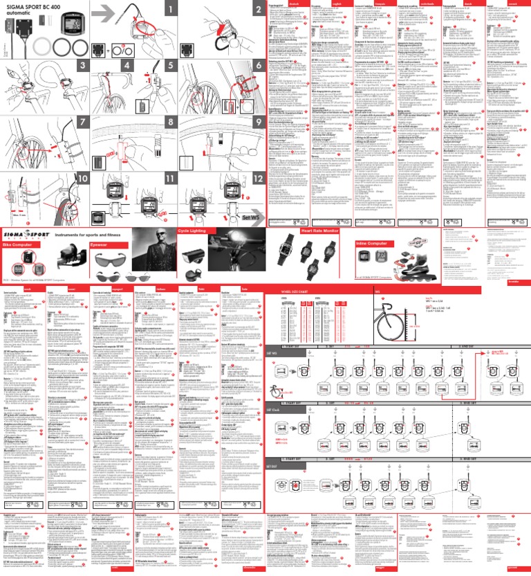 Sigma Sport BC400 Manual | PDF