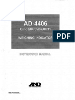 AND AD4406 Indicator Manual PDF