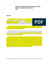 El Aporte de La Economía Conductual