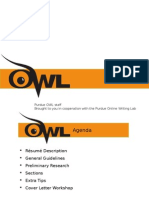 Résumés: Purdue OWL Staf Brought To You in Cooperation With The Purdue Online Writing Lab