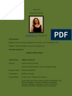 Resume Dee Matchett For Eportfolio 2015