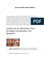 Qué Diferencia Hay Entre Mapa Mental y Conceptual