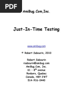 Just in Time Testing Course Materials