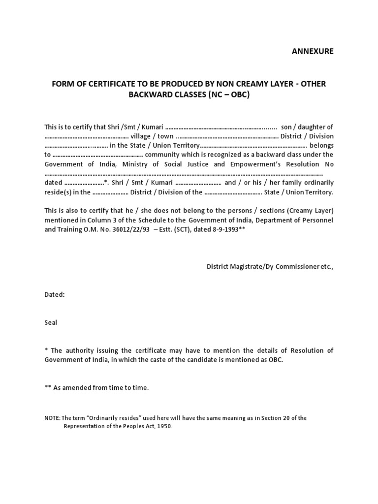 DOCUMENTS REQUIRED FOR NC OBC CERTIFICATE visual data 8