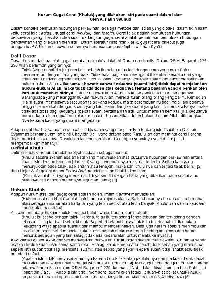 Talak Dan Gugat Cerai Dalam Islam Konsultasi Syariah Islam