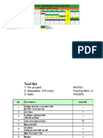 Saitex - Schedule & Tool's List & Labor's List