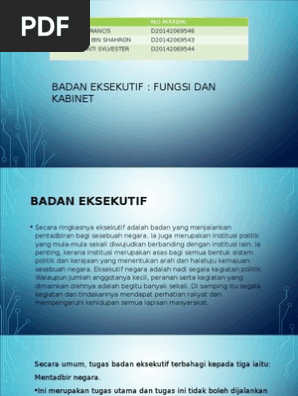 Badan Eksekutif and Fasi  PDF