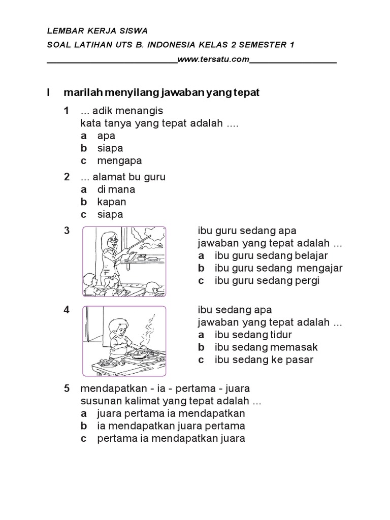 Download Soal UTS Kelas 2 Semester 1 - Panduan Lengkap dan Terperinci