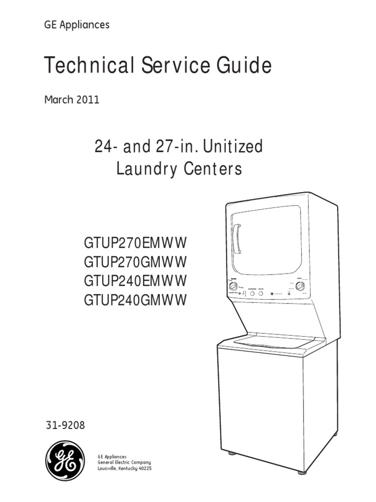 Kenmore Laundry Center Model 2661532 GE Manual