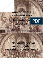 Humanizam I Predrenesansa Ponavljanje