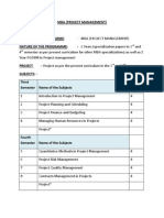 MBA (Project Management)-Product Notes