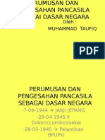 Perumusan Dan Pengesahan Pancasila Sebagai Dasar Negara