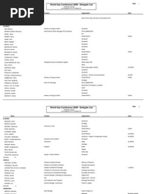 Delegate List Country