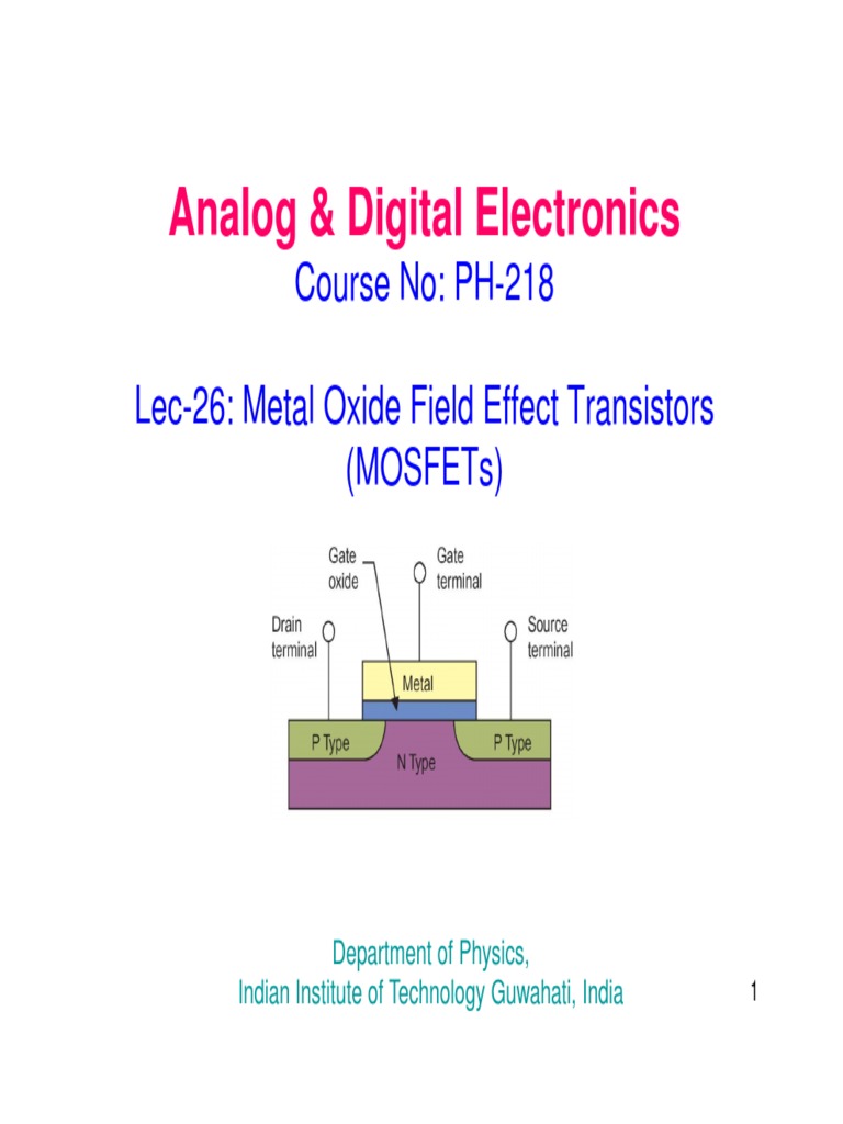 Understanding MOSFET Operations | PDF | Mosfet | Field Effect Transistor