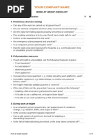 Work at Height Checklist PDF