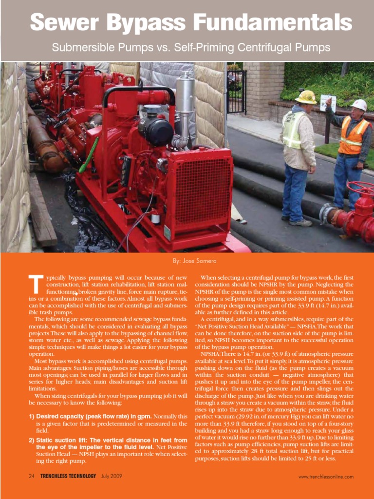 Sewer Bypass Pumping Fundamentals | PDF | Pump | Pumping Station