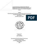 Evaluasi Kesuksesan Sistem Informasi Dengan Pendekatan Model Delone Dan Mclean