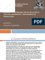 Tipos de Yacimientos Petrolíferos y sus Zonas en Bolivia